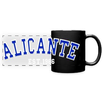 Alicante gegründet 1986 - Panorama-Tasse farbig - Schwarz - Vorne
