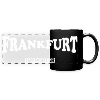 Frankfurter Fans - Panorama-Tasse farbig - Schwarz - Vorne