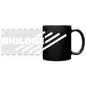 Profession Biologist - Full Colour Panoramic Mug - black - Front