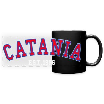 Catane Fondée en 1986 - Mug panoramique uni - noir - Devant