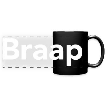 Braap das Geräusch des Zweitaktmotorrads - Panorama-Tasse farbig - Schwarz - Vorne