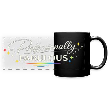 Professionell großartig - Panorama-Tasse farbig - Schwarz - Vorne