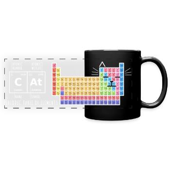 Periodic Tabel of Elements - Panorama-Tasse farbig - Schwarz - Vorne