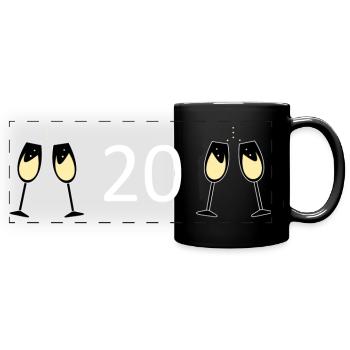 20e anniversaire 20 ans - Mug panoramique uni - noir - Devant