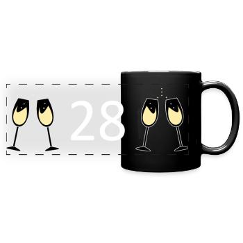 28th Birthday 28 Years Anniversary 28 Years Number 28 - Full Colour Panoramic Mug - black - Front