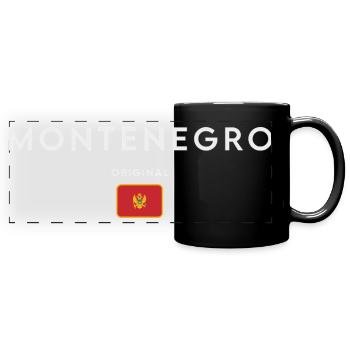 Flagge von Montenegro, montenegrinischer Stolz - Panorama-Tasse farbig - Schwarz - Vorne