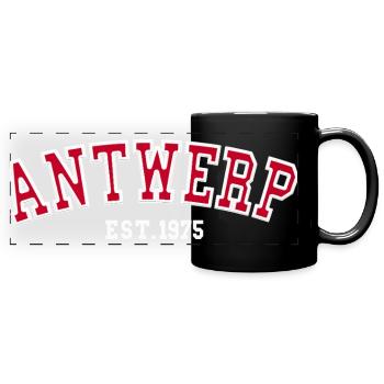 Anvers Est. 1975 - Mug panoramique uni - noir - Devant