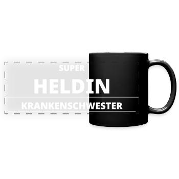 INFIRMIÈRE SUPER-HÉROÏNE - Mug panoramique uni - noir - Devant