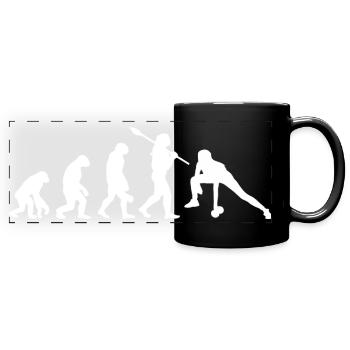 Évolution du design de l’haltérophilie dans les salles de fitness - Mug panoramique uni - noir - Devant