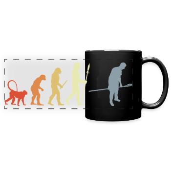 Bäcker Evolution Retro Look - Panorama-Tasse farbig - Schwarz - Vorne