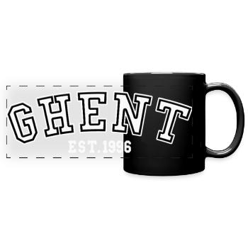 Gent gegründet 1996 - Panorama-Tasse farbig - Schwarz - Vorne