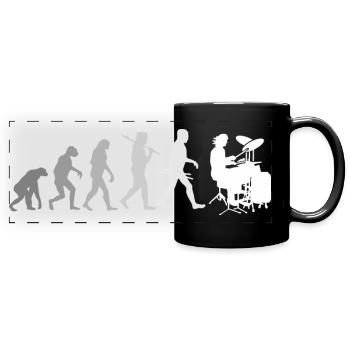 Evolution de la chemise Drums Drummer - Mug panoramique uni - noir - Devant