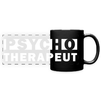 Psychotherapist – Gift Idea - Full Colour Panoramic Mug - black - Front