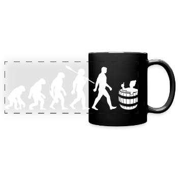 Evolution - Eisbader - Winterbaden - Eisbaden - Panorama-Tasse farbig - Schwarz - Vorne