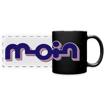 Moin - Panorama-Tasse farbig - Schwarz - Vorne