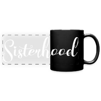 Sisterhood Script Embleem - Panoramamok gekleurd - zwart - Voor