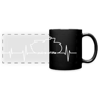 Simson Sparrowhawk Hawk ECG - Pulse of Life - Full Colour Panoramic Mug - black - Front