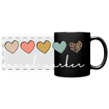 Scénario de travailleur social sincère - Mug panoramique uni - noir - Devant
