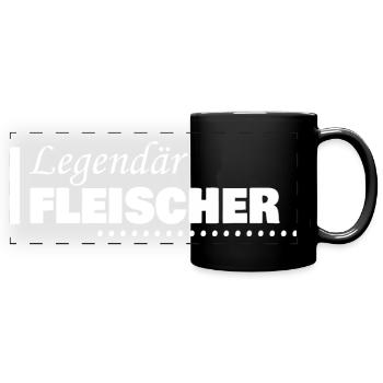 Fleischer - Panorama-Tasse farbig - Schwarz - Vorne