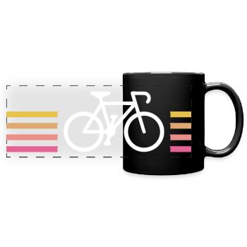 White Sport Bike - Full Colour Panoramic Mug - black - Front