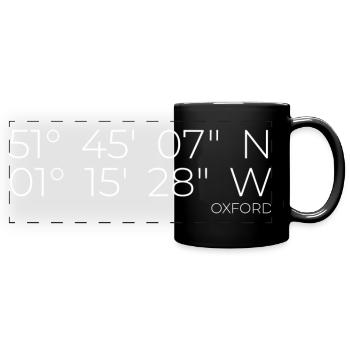 Koordinaten Oxford England - Panorama-Tasse farbig - Schwarz - Vorne