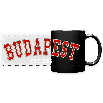 Budapest_Est_1965 - Panorama-Tasse farbig - Schwarz - Vorne
