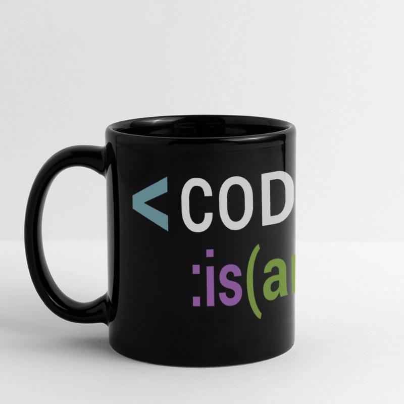 Coder est un art Mug panoramique uni