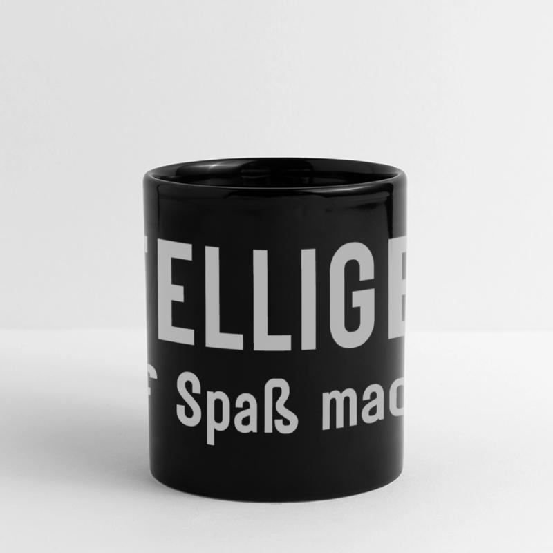Intelligence can be fun Statement Design Full Colour Panoramic Mug