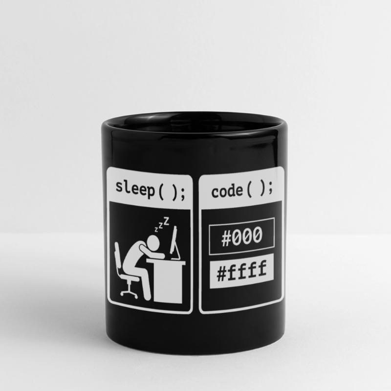 Eat Sleep Code Repeat – Coder Workflow Design Panorama-Tasse farbig
