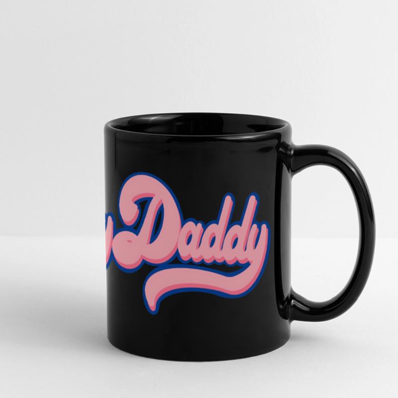 Grumpy Daddy Retro Script - Farbe "Bubble Gum" Panorama-Tasse farbig