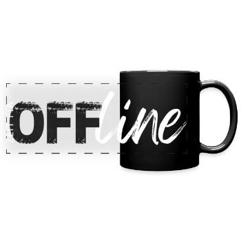 Time fia Offline - Time for Offline, Leisure - Full Colour Panoramic Mug - black - Front