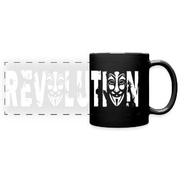 Révolution anonyme - Mug panoramique uni - noir - Devant