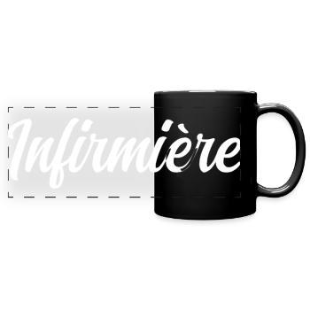 Krankenschwester - Panorama-Tasse farbig - Schwarz - Vorne