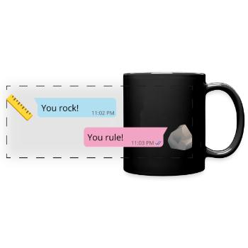 Rock & Rule - Full Colour Panoramic Mug - black - Front