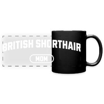 Maman britannique à cheveux court - Mug panoramique uni - noir - Devant