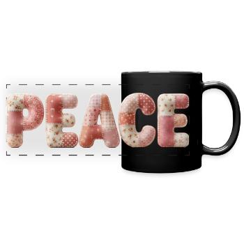 Motif de la douce paix pour les femmes, les filles et les enfants - Mug panoramique uni - noir - Devant