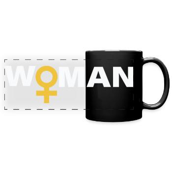 WOMAN - Panorama-Tasse farbig - Schwarz - Vorne