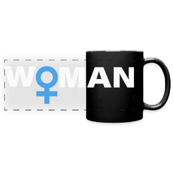 WOMAN - Panorama-Tasse farbig - Schwarz - Vorne