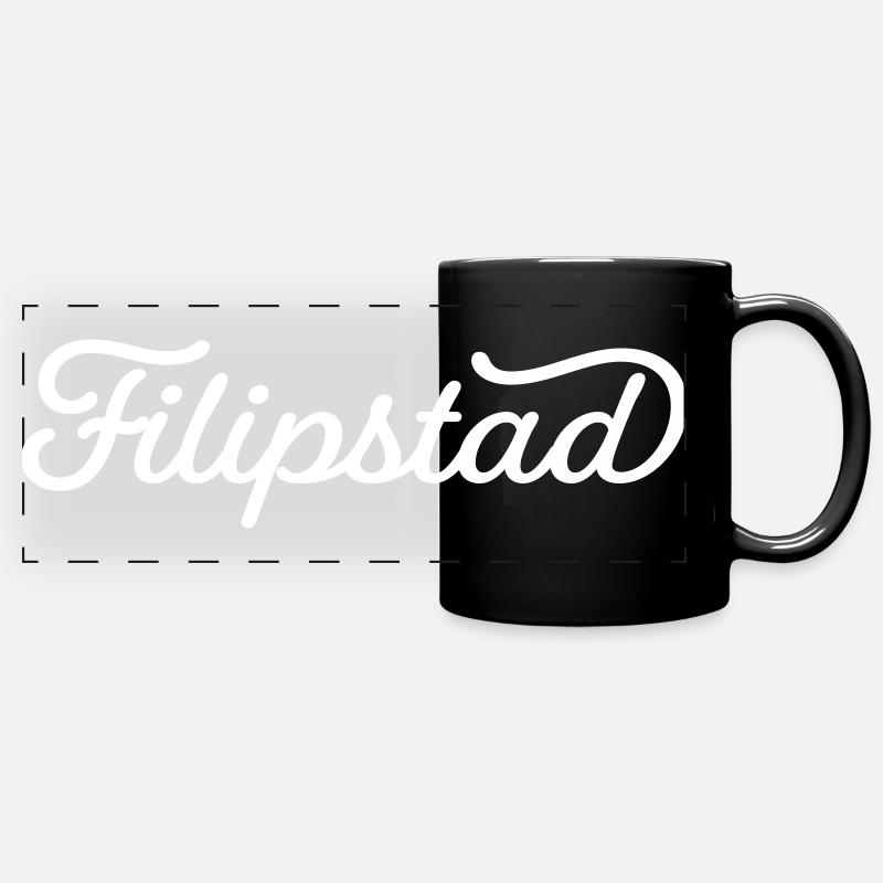 Filipstad blanc - Mug panoramique uni - noir