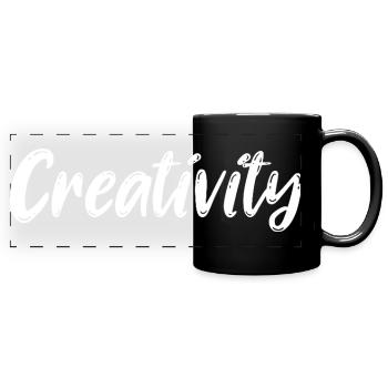 Créativité créative - Mug panoramique uni - noir - Devant