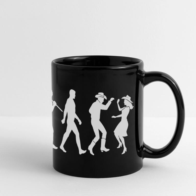 Vintage Evolution - Line Dance - Geschenk Panorama-Tasse farbig