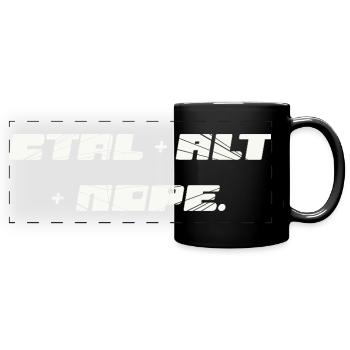 CTRL ALT NOPE - Panorama-Tasse farbig - Schwarz - Vorne
