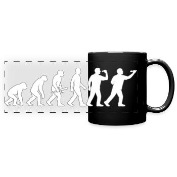 Evolution of technology - Full Colour Panoramic Mug - black - Front