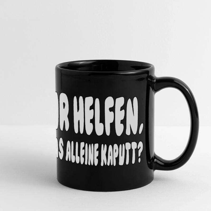 soll ich dir helfen, oder bekommst du das alleine  Panorama-Tasse farbig