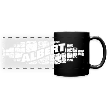 Vorname Albert - Panorama-Tasse farbig - Schwarz - Vorne