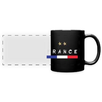 Maillot de football France Drapeau français - Mug panoramique uni - noir - Devant