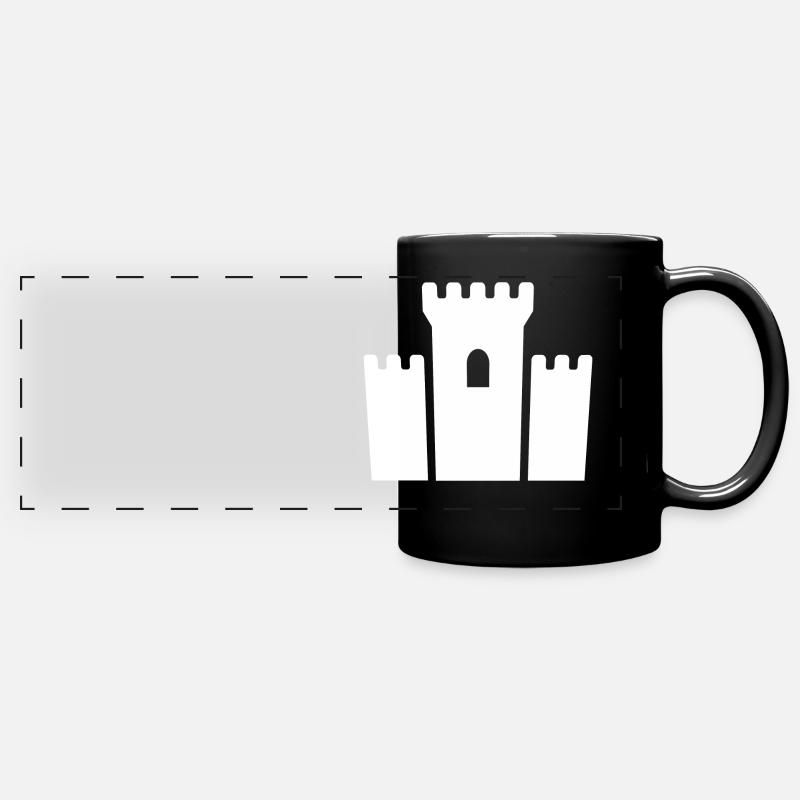 château - Mug panoramique uni - noir