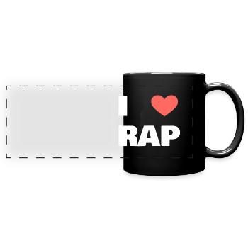 i love rap - Full Colour Panoramic Mug - black - Front