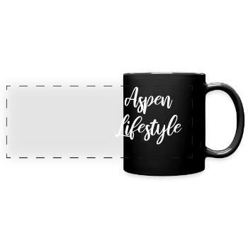 Aspen lifestyle - Full Colour Panoramic Mug - black - Front