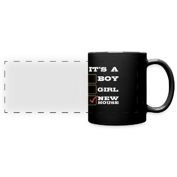 Propriétaire propriétaire propriétaire de maison cadeau maison - Mug panoramique uni - noir - Devant